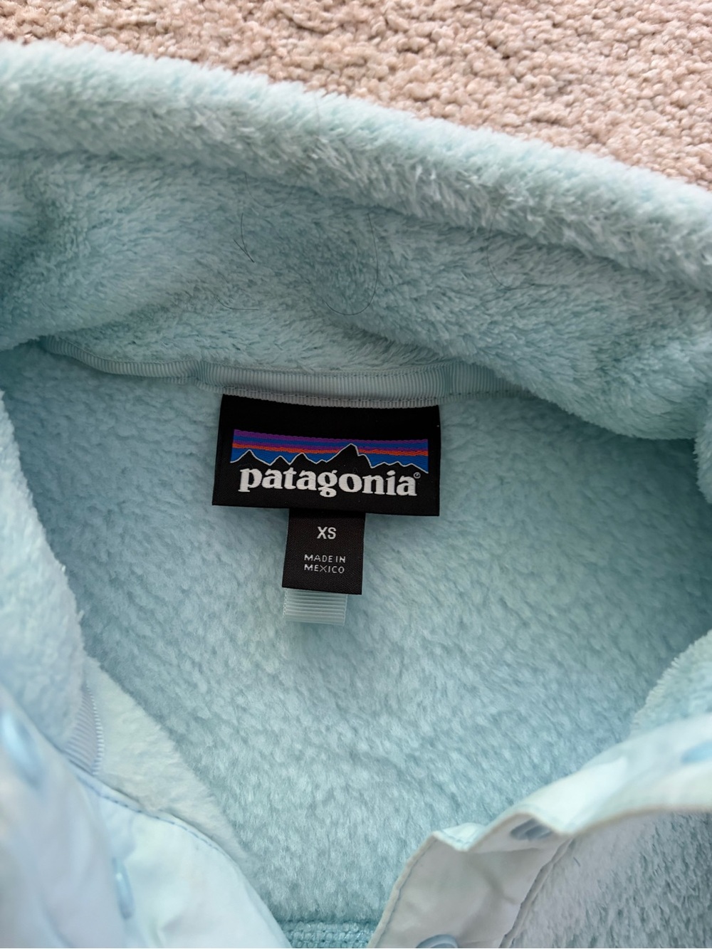 Patagonia Women's Light Blue Fleece Snap-T Pullover Jacket - Picture 3 of 3